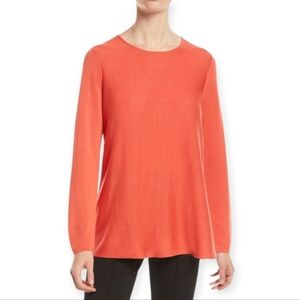Eileen Fisher Silk Blend Round Neck Sweater Relaxed Fit Women's Petite Med